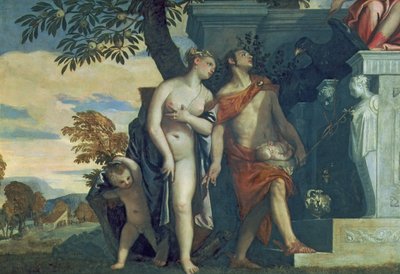 Venus and Mercury Presenting Her Son Anteros to Jupiter by Paolo Veronese